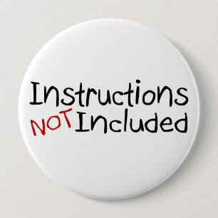 Instructions Not Inlcuded 10 Cm Round Badge