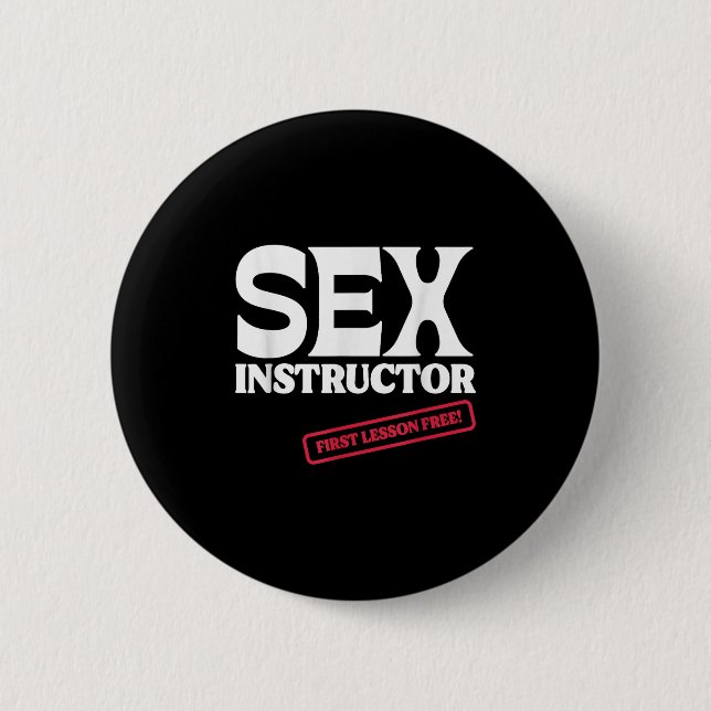 Instructor First Lesson Free! Bachelorette Party  6 Cm Round Badge (Front)