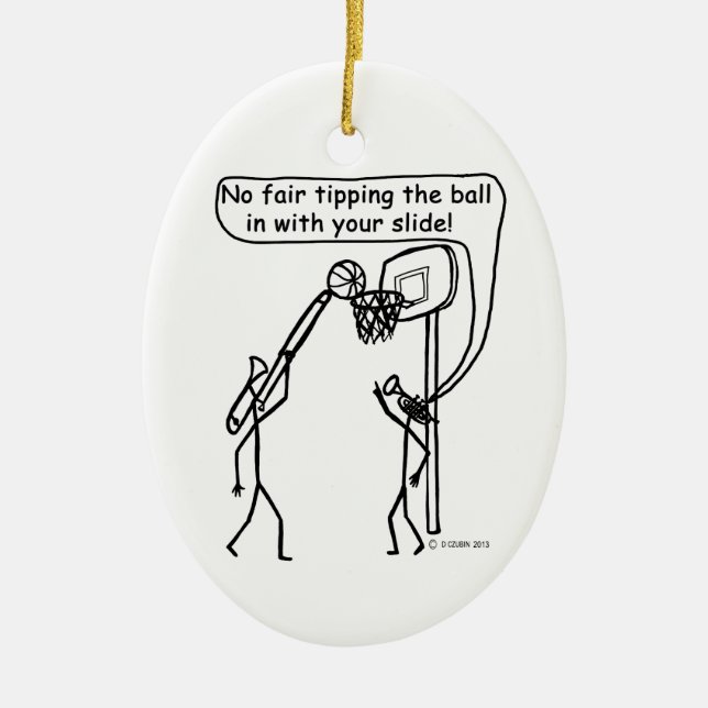 Instrument Basketball Ceramic Tree Decoration (Front)