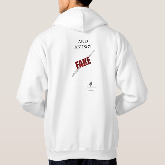Instrument-Shaped Objects I Flute Bl. Txt.  Hoodie (Back)