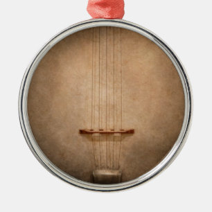Instrument - String - I love banjo's Metal Tree Decoration