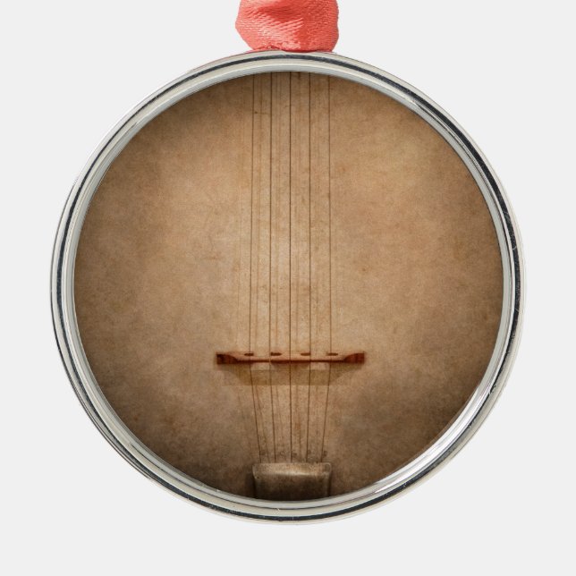 Instrument - String - I love banjo's Metal Tree Decoration (Front)