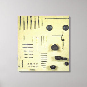 Instruments from an oculist's case, from Reims Canvas Print
