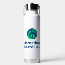 Insulated Water Bottle w/ Pop-Up Straw - IVH Logo