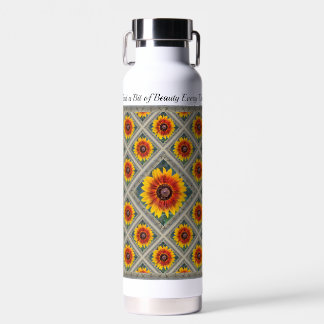 Insulated Water Bottle with Susie's Sunflowers2