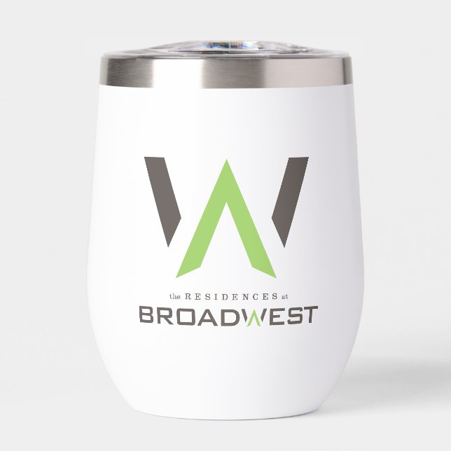 Insulated Wine Tumbler - Big Logo - Lime (Front)