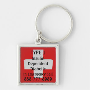 Insulin Dep Diabetic TYPE 1 Key Ring