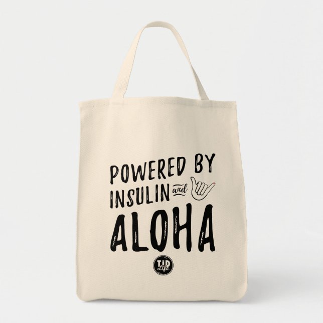 Insulin N Aloha (blk/natural) Tote Bag (Front)