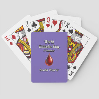 Insulin Warrior. World Diabetes Day.  Playing Cards
