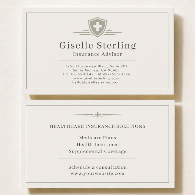 Insurance Advisor Business Card (Creator Uploaded)