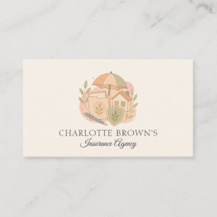 Insurance Agency Home Auto Life Business Card