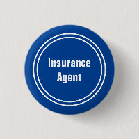 Insurance Agent Blue and White Text Template