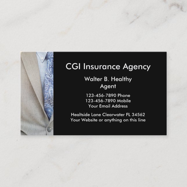 Insurance Agent Business Cards (Front)