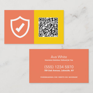 Insurance Agent Custom QR Business Card