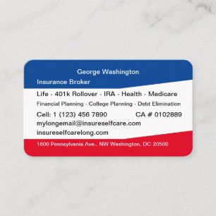 Insurance Agent Insurance Broker Business Card