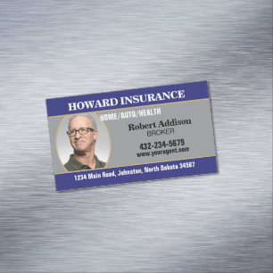 Insurance Agent or Any Company Magnetic Business Card
