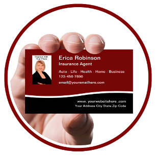 Insurance Agent Photo Template Business Card