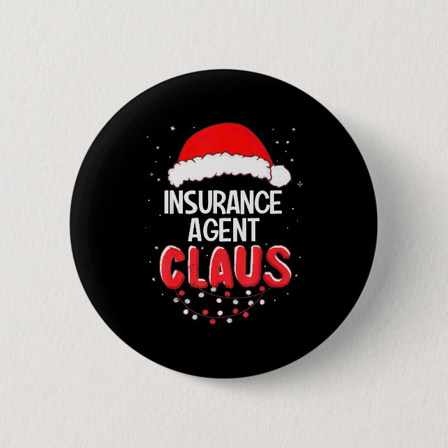 Insurance Agent Santa Claus Christmas Matching Cos 6 Cm Round Badge (Front)