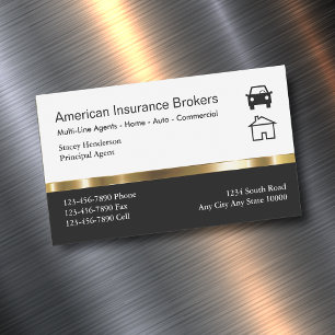 Insurance Broker Business Card Magnets