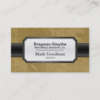 Insurance Broker Business Card - Sophisticated