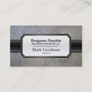 Insurance Broker Business Card Sophisticated Rock