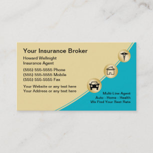 Insurance Broker Business Cards