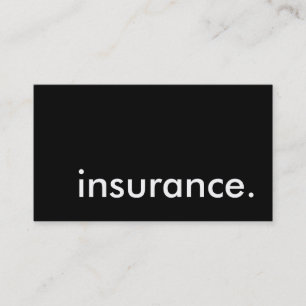 insurance. business card