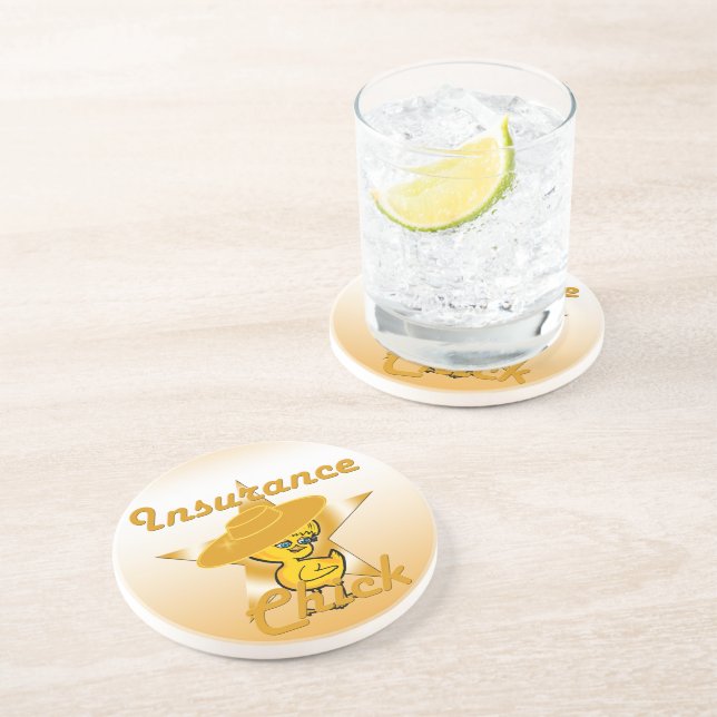 Insurance Chick #10 Coaster (Side)