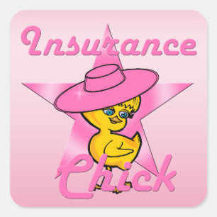 Insurance Chick #8 Square Sticker