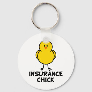 Insurance Chick Key Ring