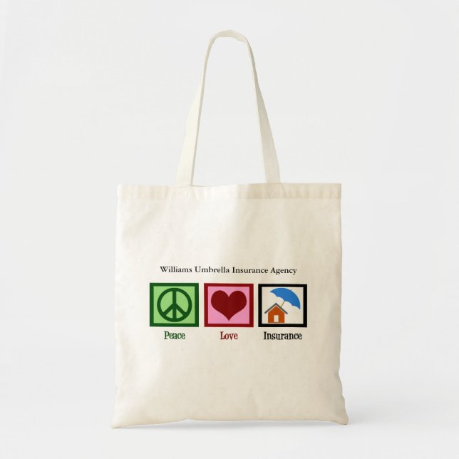 Insurance Company Custom Agent Marketing Tote Bag (Front)