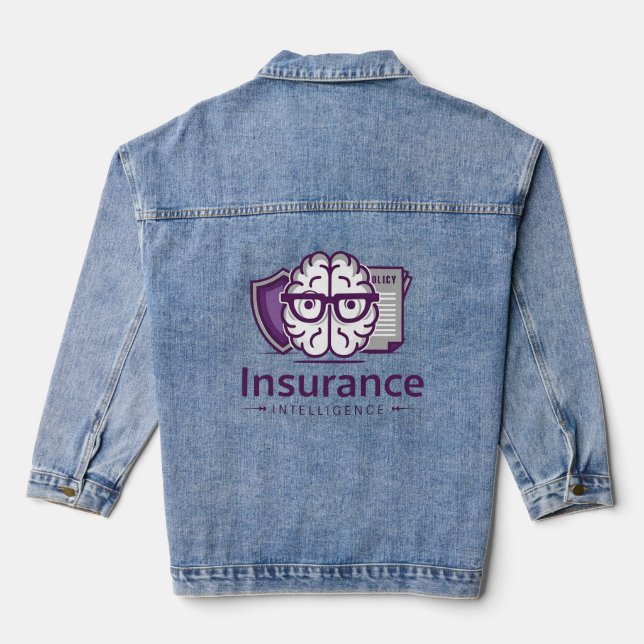 Insurance Intelligence Brain Denim Jacket (Back)