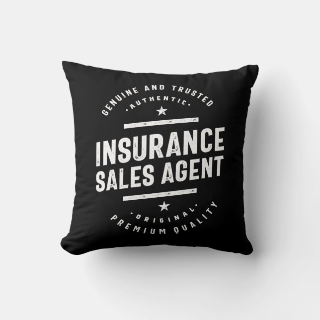 Insurance Sales Agent Job Title Gift Cushion (Front)