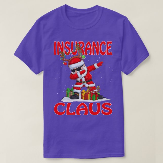 Insurance Santa Claus Christmas Matching Costume  T-Shirt (Design Front)