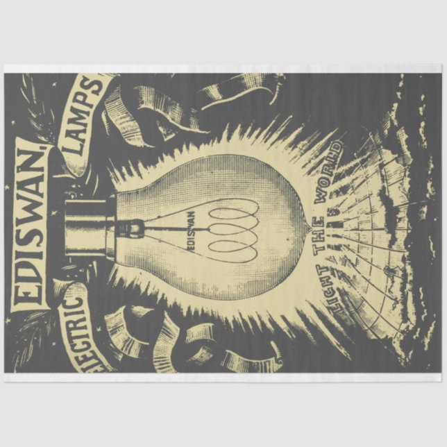 Insustrial Edison Decoupage Paper (Front)