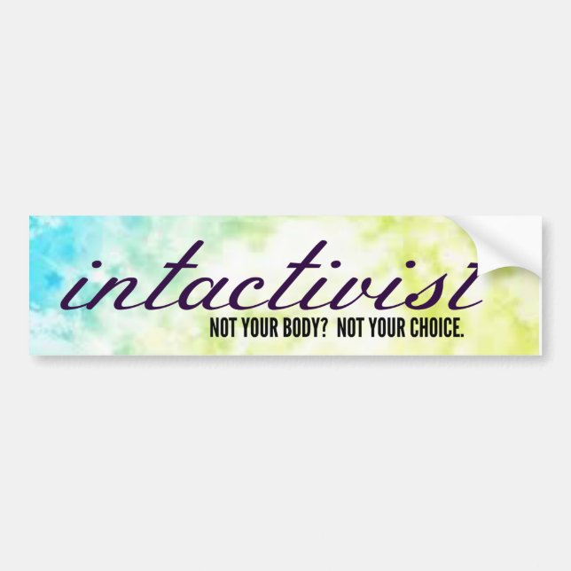 Intactivist Bumper Sticker (Front)