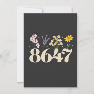 intage 8647, Anti Trump, Floral Feminist, Subtle  Invitation
