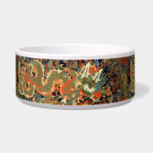 intage Chinese Dragon Textile Print Asian Art