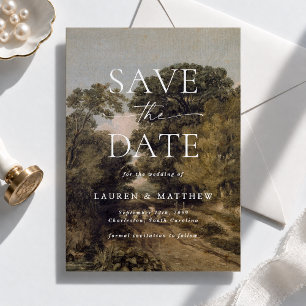 intage Woodland Landscape Fine Art Save the Date