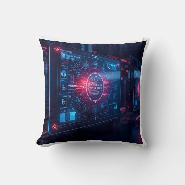 Integrated Smart Tech Panel Art Print | Discreet M Cushion (Front)