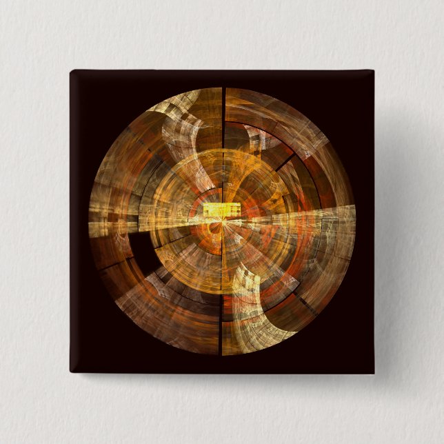 Integrity Abstract Art Button (square) (Front)