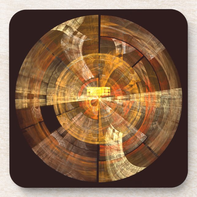 Integrity Abstract Art Cork Coaster (Front)