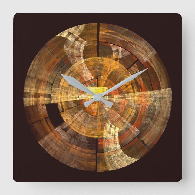 Integrity Abstract Art Square Wall Clock (Front)