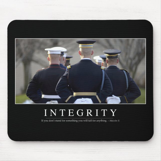 Integrity: Inspirational Quote Mouse Pad (Front)