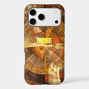 Integrity Radial Abstract Art in Warm Gold Tones