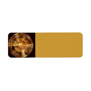 Integrity Radial Abstract Art in Warm Gold Tones