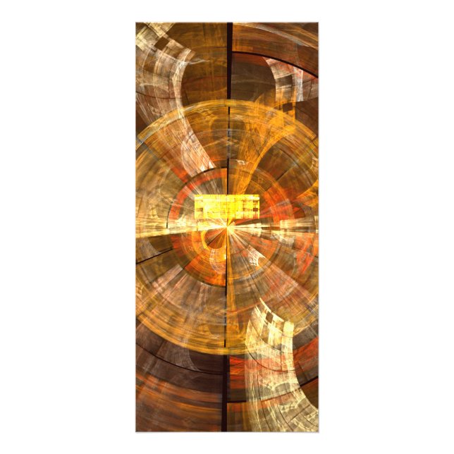 Integrity Radial Abstract Art in Warm Gold Tones Rack Card (Front)
