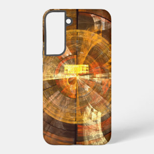 Integrity Radial Abstract Art in Warm Gold Tones Samsung Galaxy Case
