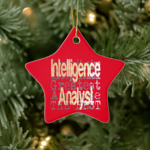 Intelligence Analyst Extraordinaire Ceramic Tree Decoration