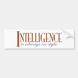 Intelligence Bumper Sticker
